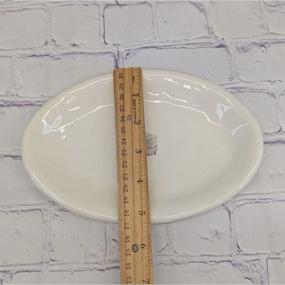 Crate & Barrel Camembert Cheese Oval Serving Plate (See also Jack and Cheddar)